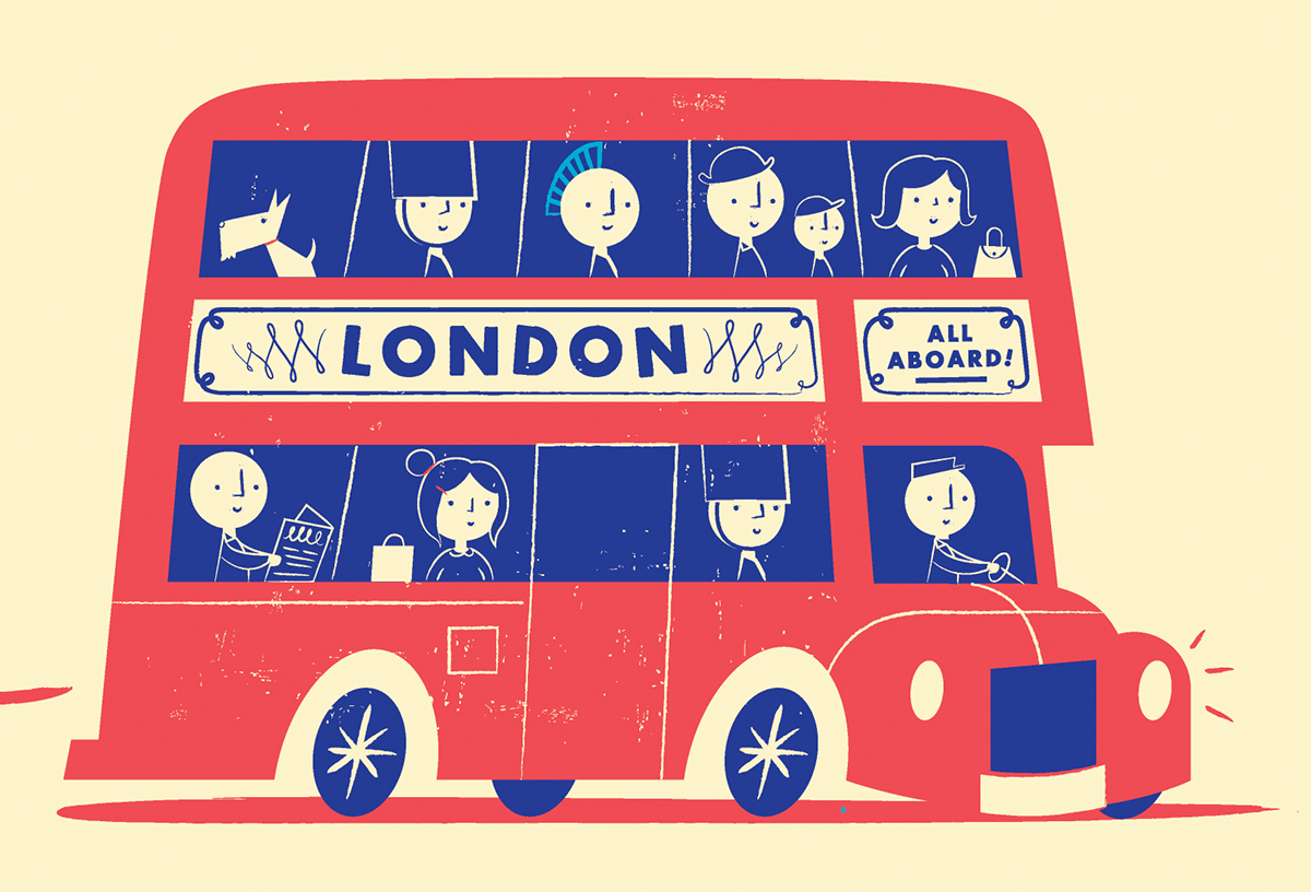 Poster Design poster London aoi london transport vector texture colour