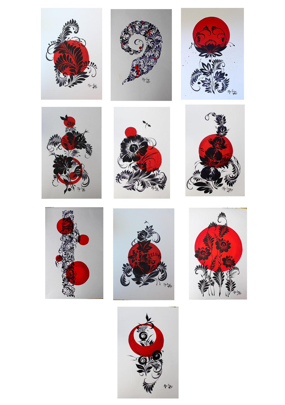 Calligraphy   ornamental floral Drawing  artwork japones ukrainian ukraine graphic black