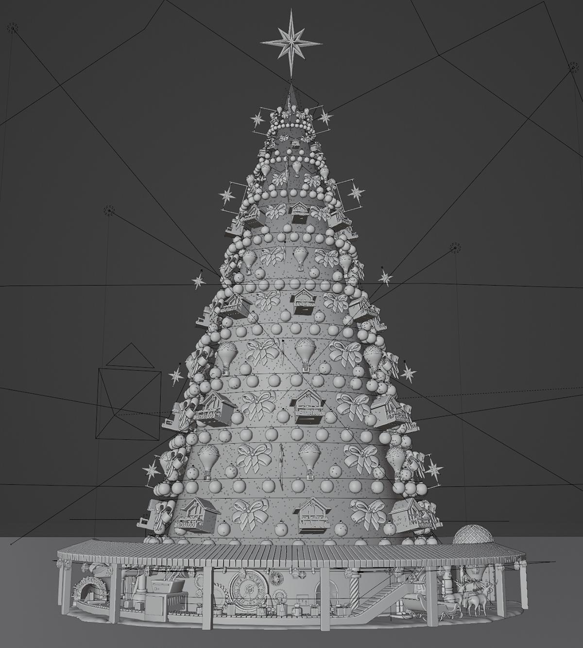 christmas Tree blender 3d modeling blender3d artwork Pachuca evee render 3D 3DArtist hidalgo