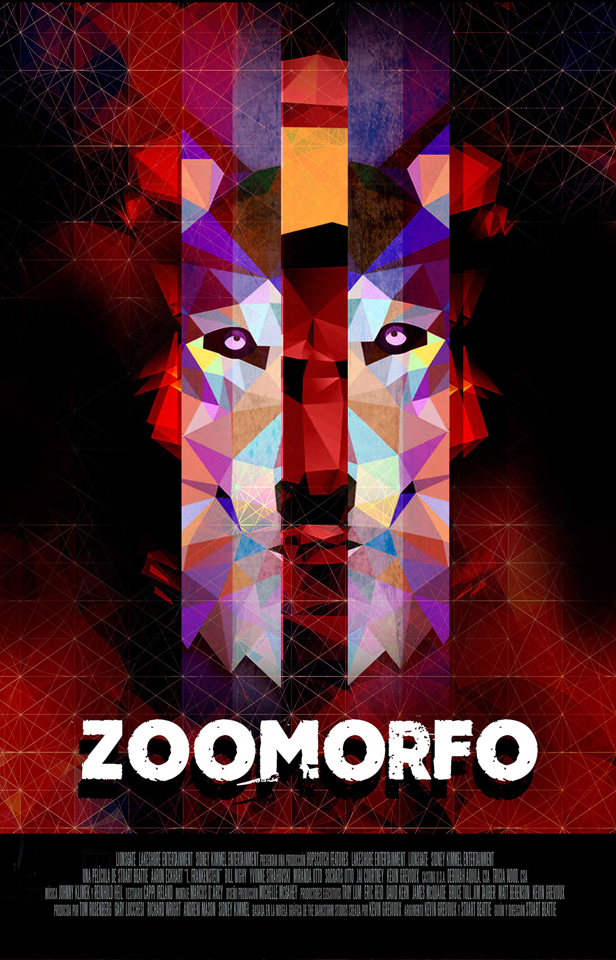 Zoomorfo animales FOX zorro arte digital geometrico diseño