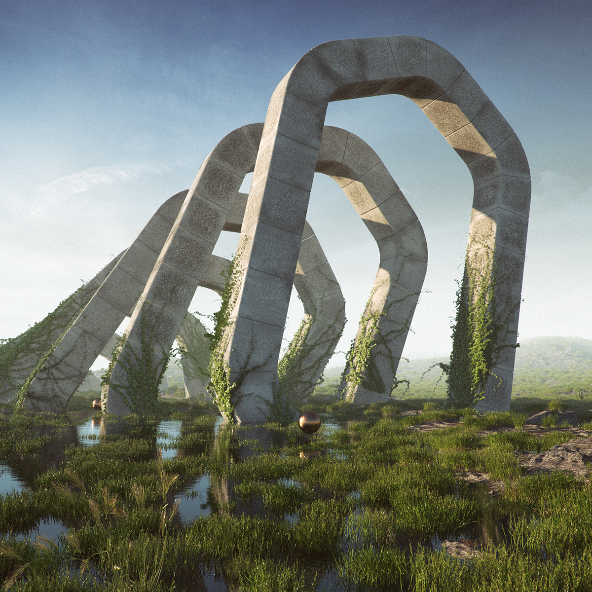 daily Renders Cinema 4d surreal Scifi organic 3D octane Zbrush