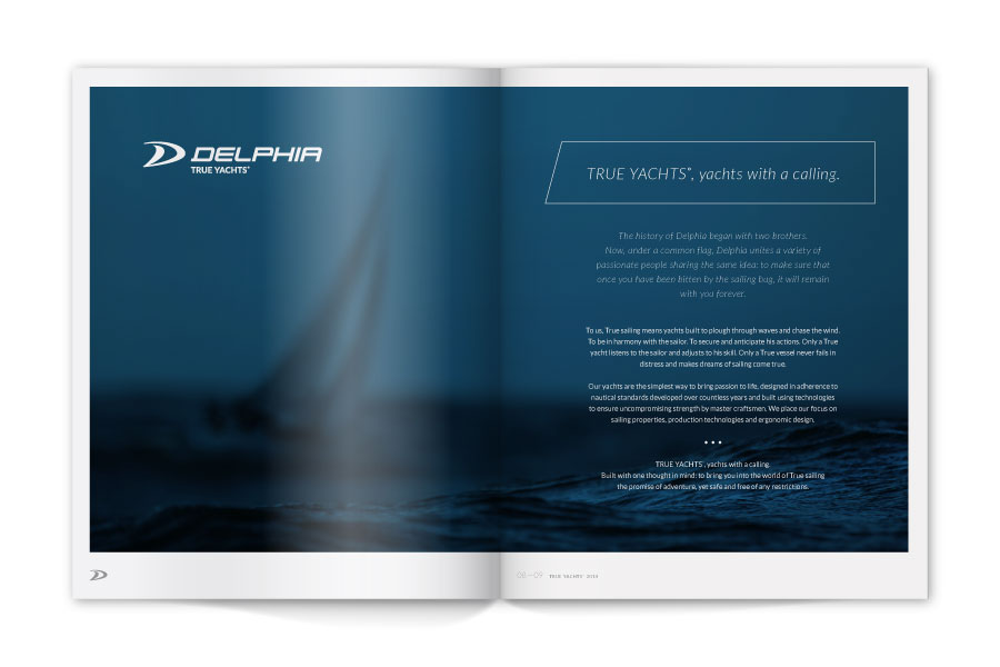 Delphia Yachts yacht catalog Layout polish poland krakow