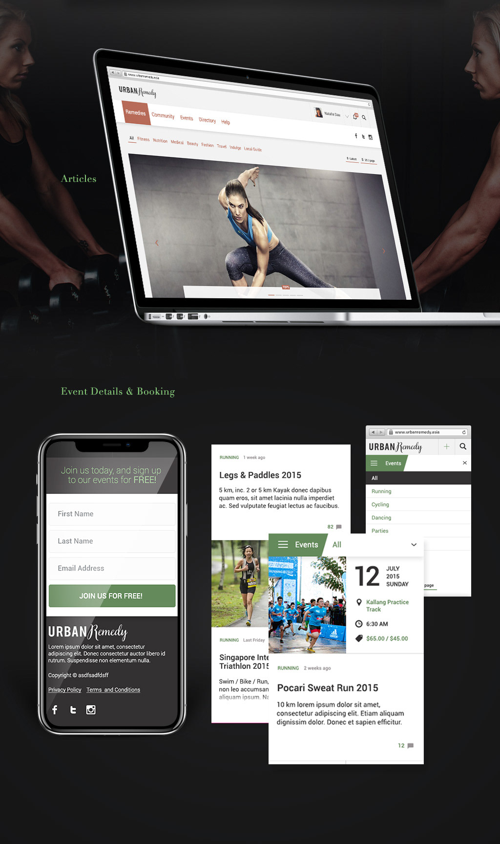 Webdesign web development  coding branding  fitness Health singapore Startup