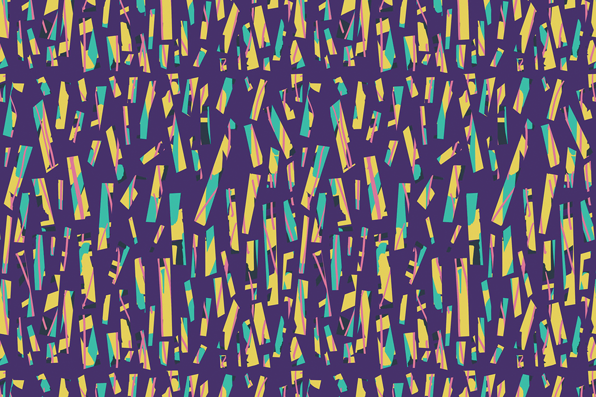 pattern pineapples Bananas western abstract faces