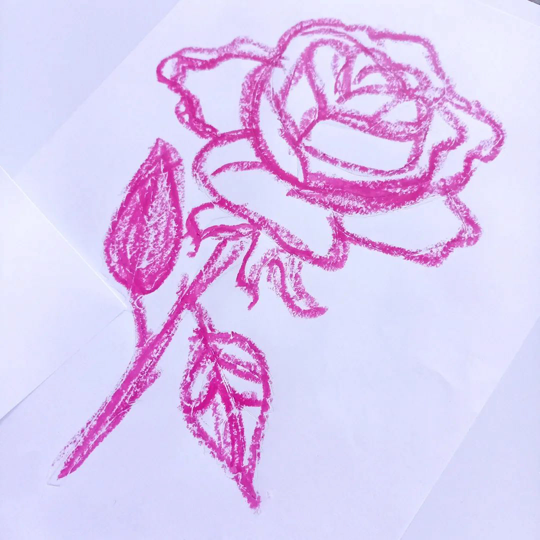 lipstick makeup rose Drawing  painting   Calligraphy   typo art paint Flowers