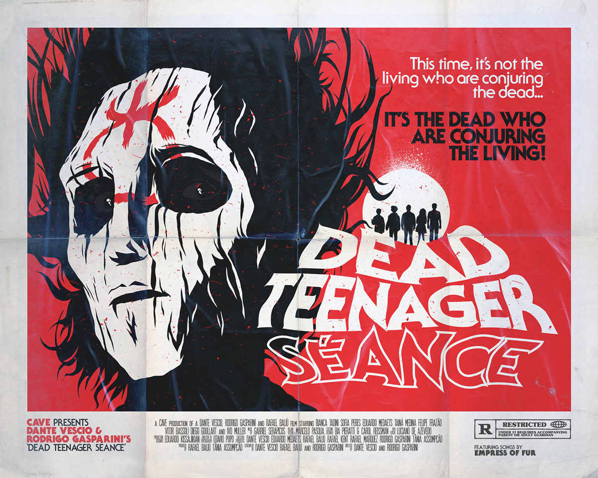 dead teenager seance horror vintage movie poster