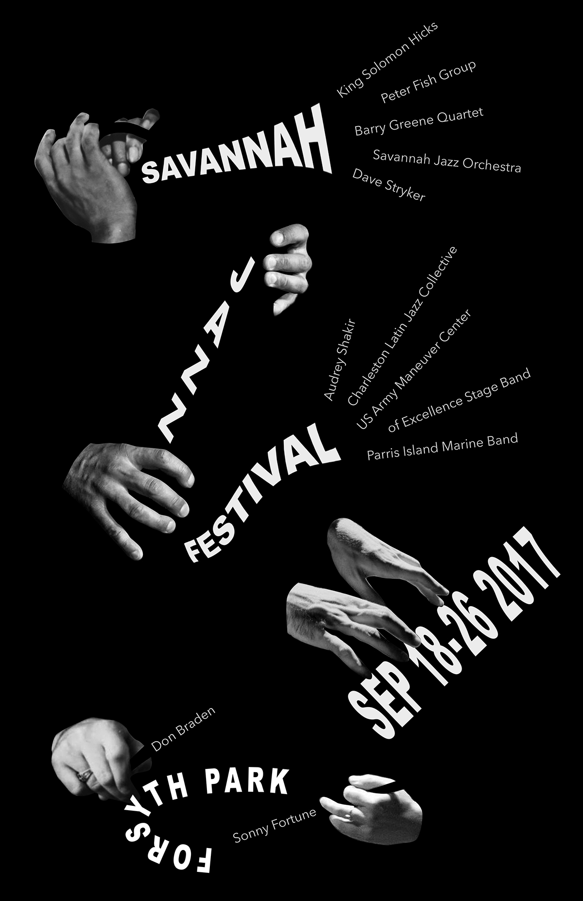 jazz music graphic Grapgic Design poster Savannah savannah jazz festival festival adobeawards