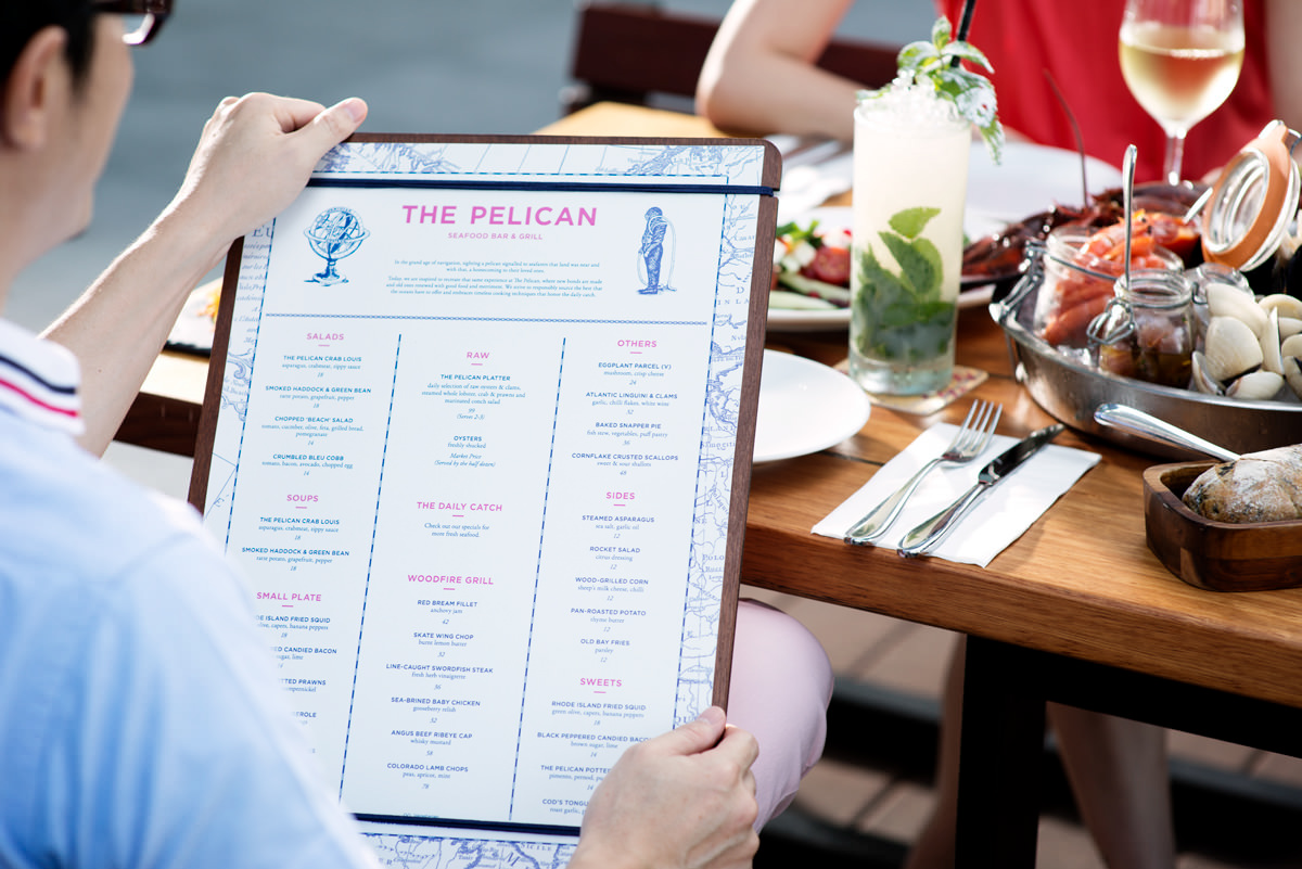 restaurant Hospitality singapore menu design signage design Space design Business card design