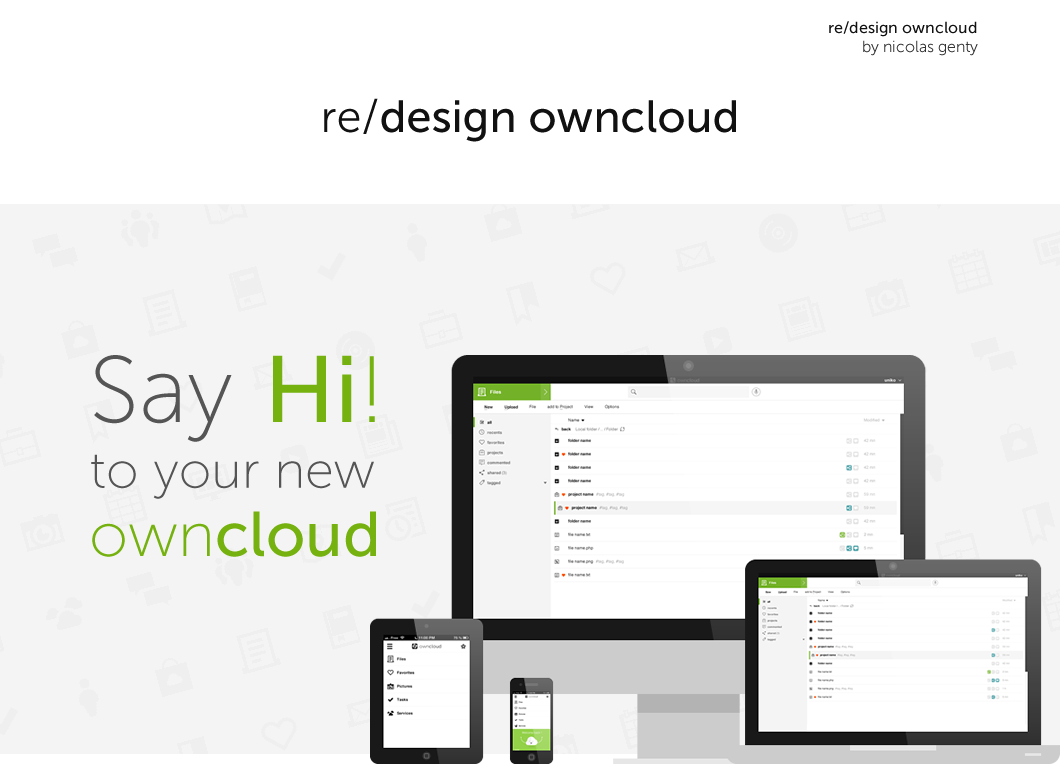 open source cloud Interface owncloud ux icons