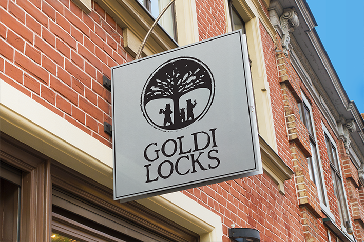 goldilocks goldilocks bar bar Logo Design logo design storybook story Three Bears three bears fairytale fairy tale Silhouette