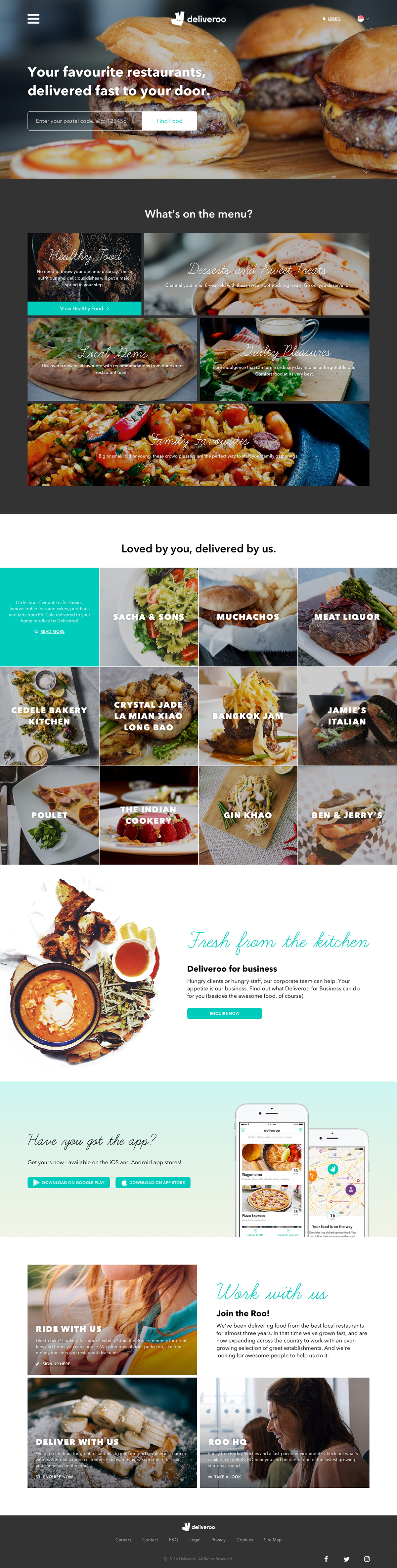 Deliveroo singapore redesign Website user experience Food  delivery restaurant hiring Careers