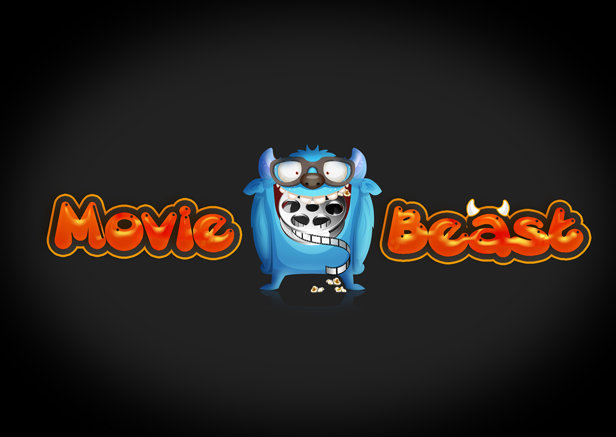 Logo Design movie beast Character tv Fun cartoon monster brand