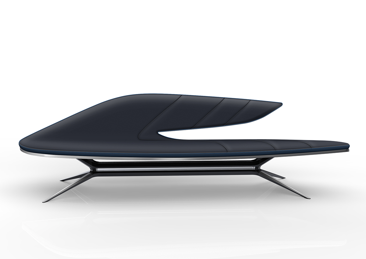 furniture design sofa chaise longue canapé High Tech carbon fluidity details