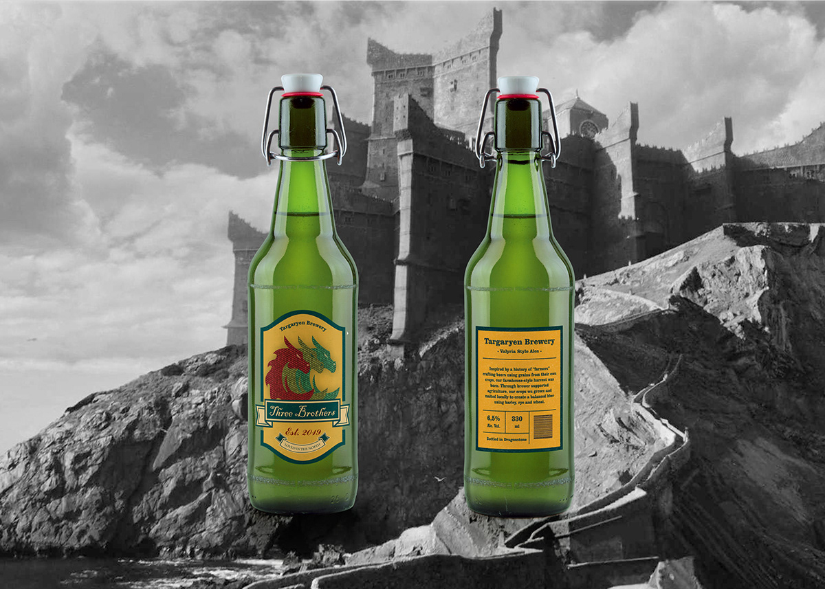Game of Thrones targaryen daenerys dragons cerveza caminante logo marca branding  got