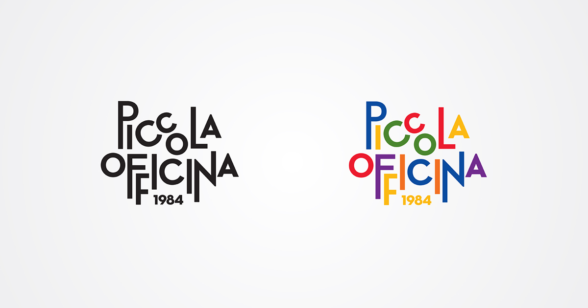 piccola officina design Logotype logo identity visual brand toys kids children wood handmade organic play joy