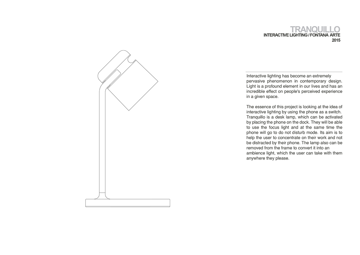 light Lamp interactive phone FontanaArte milan task Ambient portable