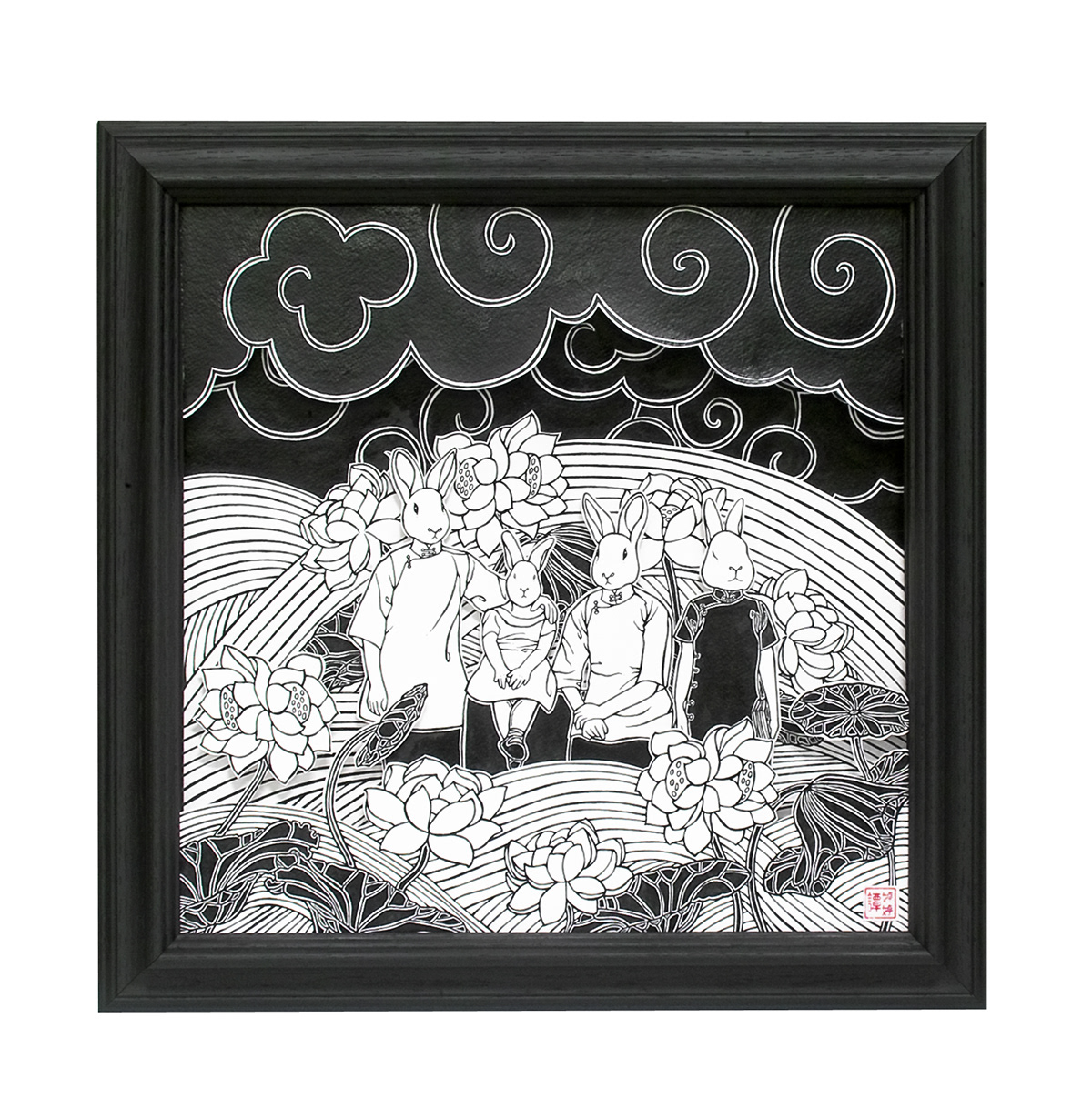 Behance black and white layers Multi-layers paper art paper sculpture paper theater pen and ink