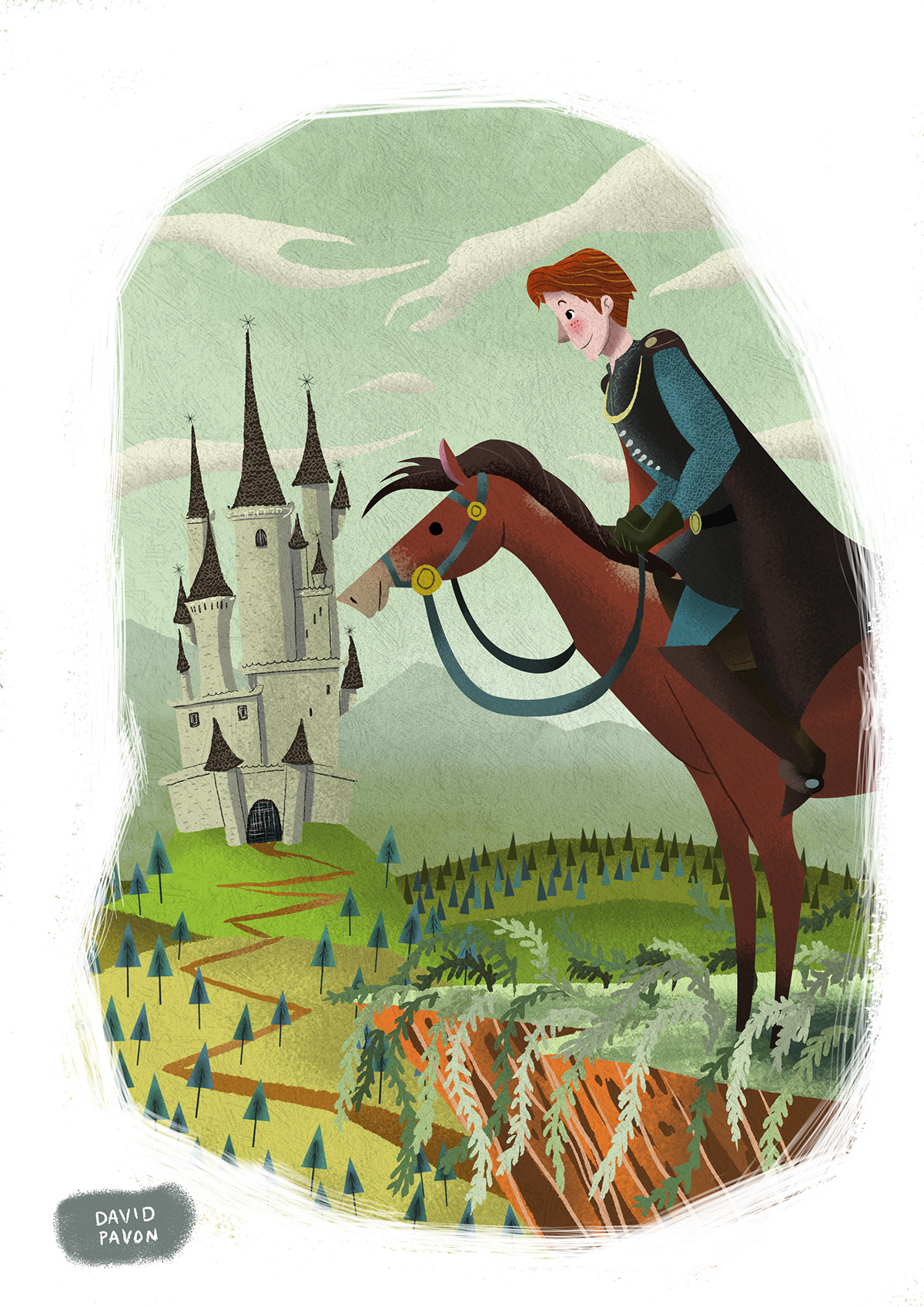 prince charming fairytale horse Castle childrens