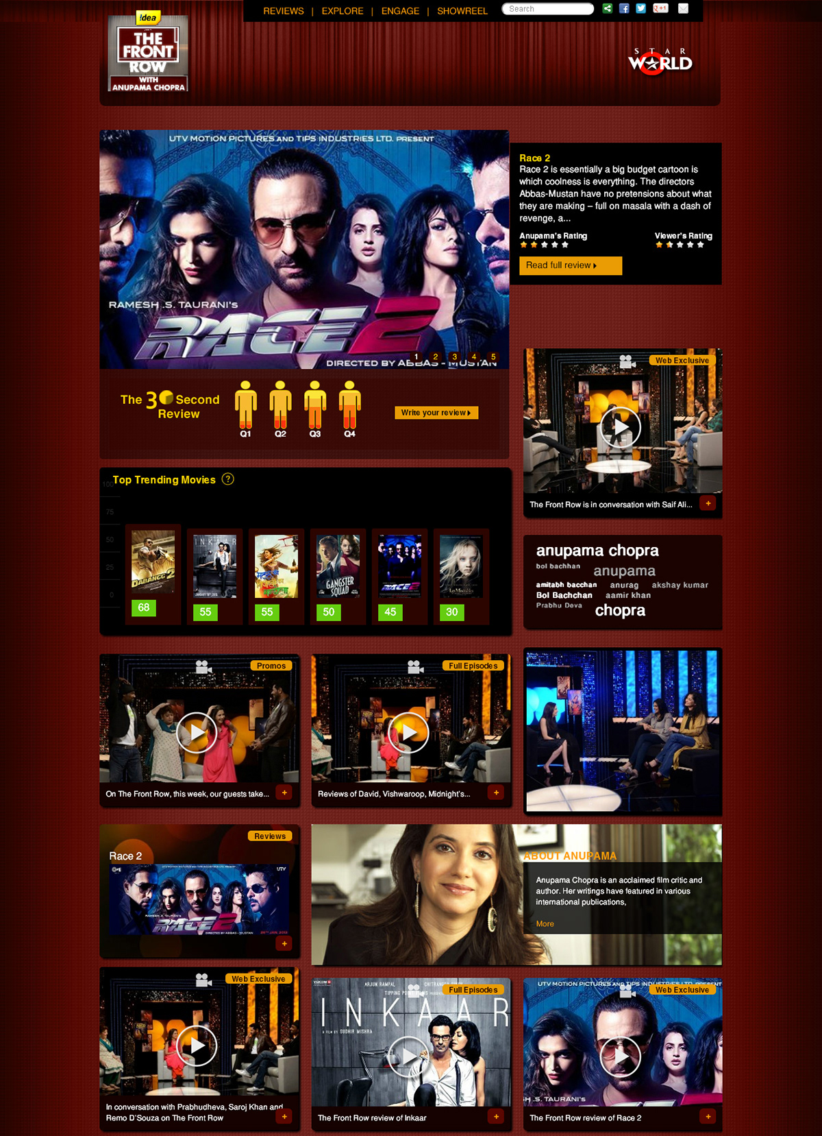 Website star world the front row Movies