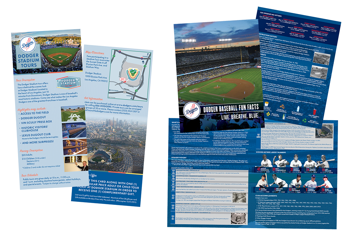 baseball dodgers mlb sports Magazine Cover gameday cover brochure poster pocket schedule Signage