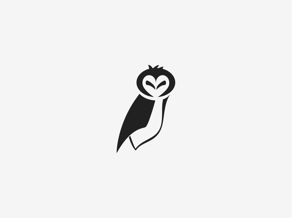 owl mark animal Style minimal