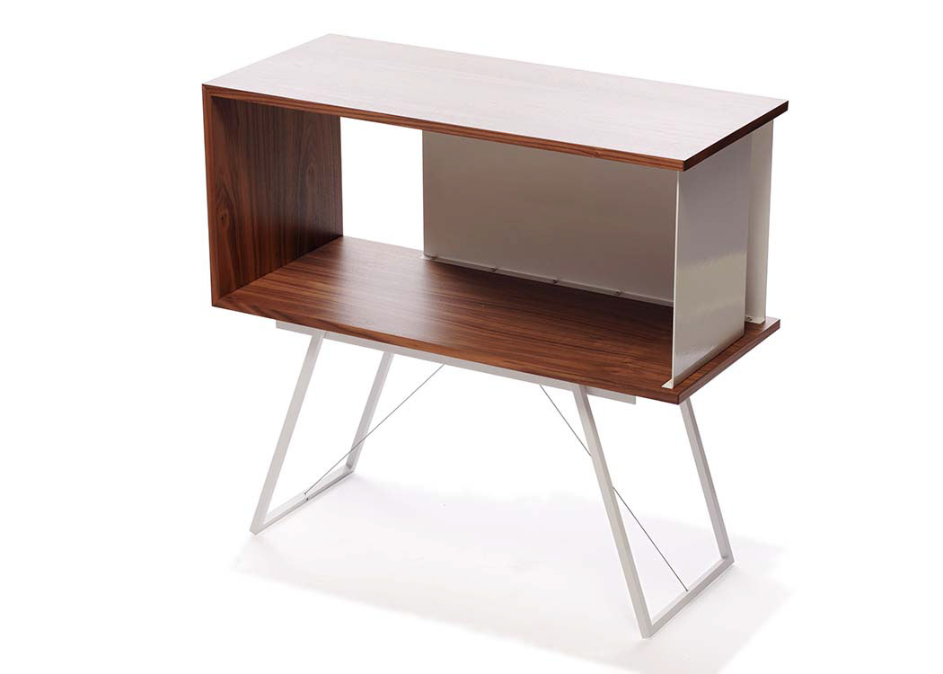 modern furniture cabinet credenza coffee table wood metal steel walnut