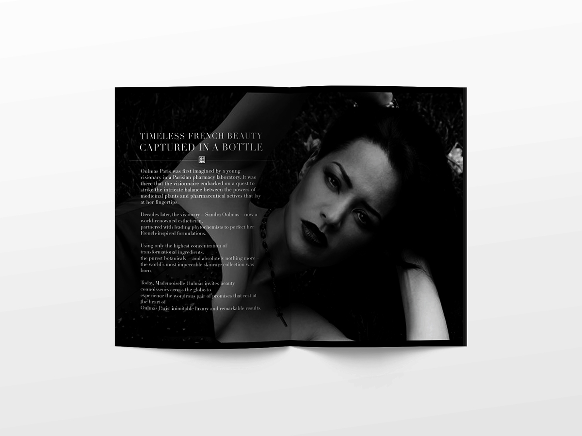 print brochure creative French diamond  elegant makeup