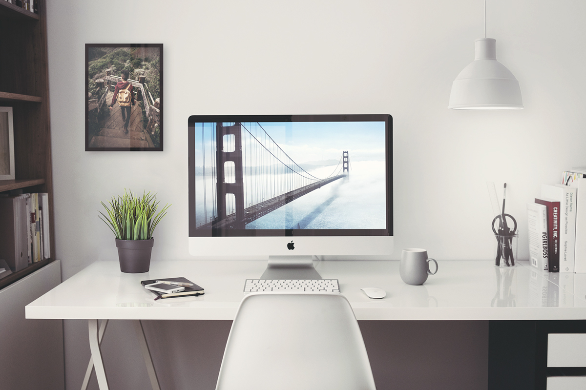 free freebie iMac retina Office Mockup mock up mock-up psd photoshop mac apple inspiration UI
