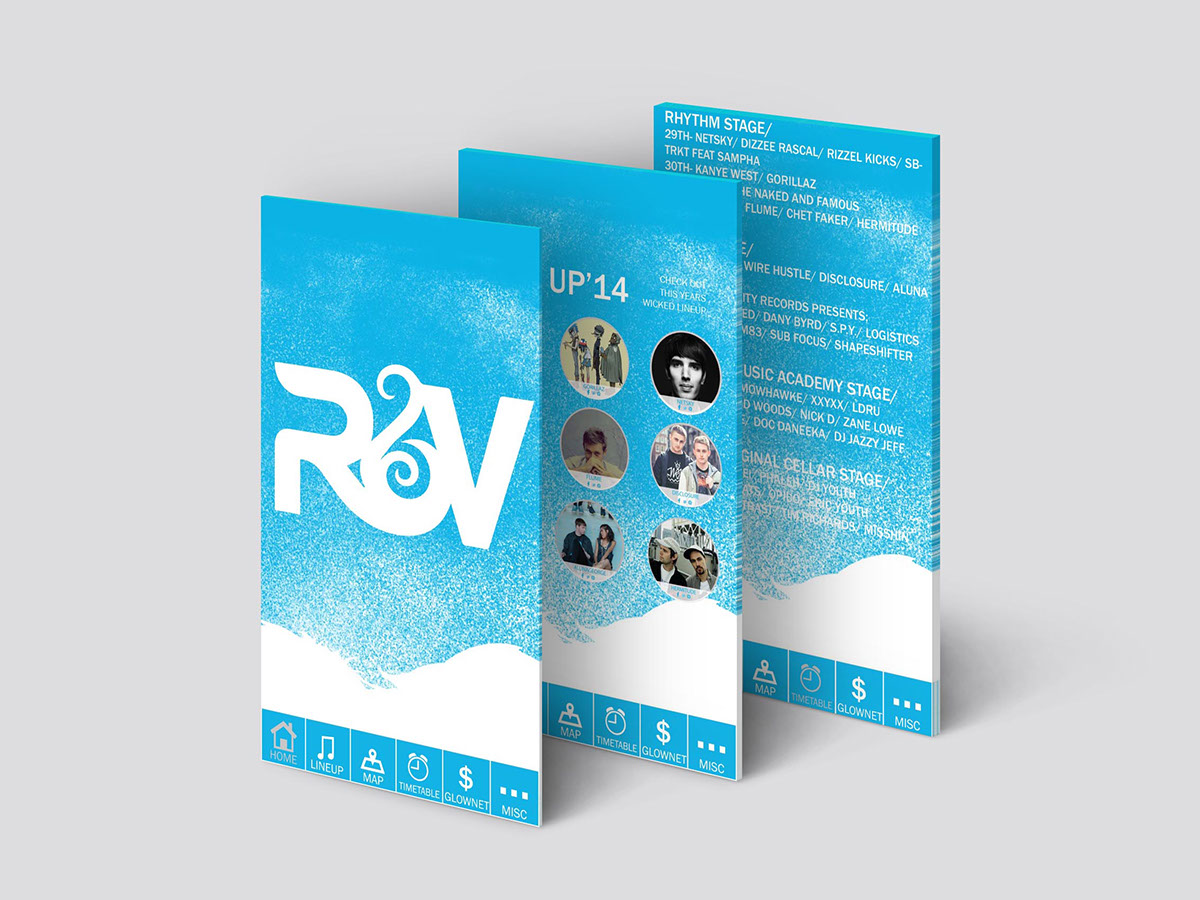 musicfestival poster Appdesign Rhythm&vines