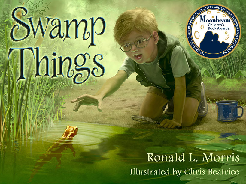 children's book boy science swamp creature