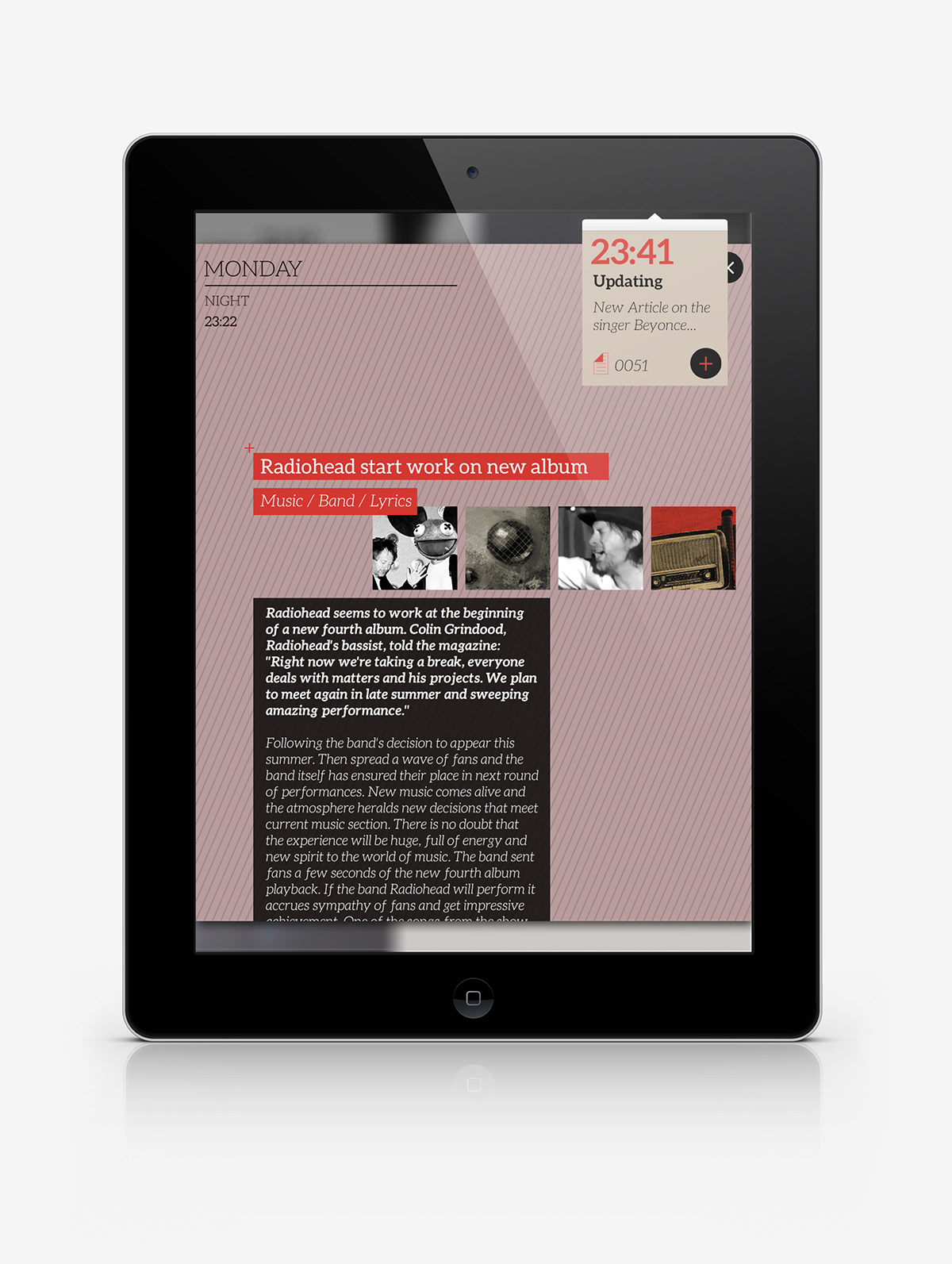 UI ux app magazine iPad logo interactive