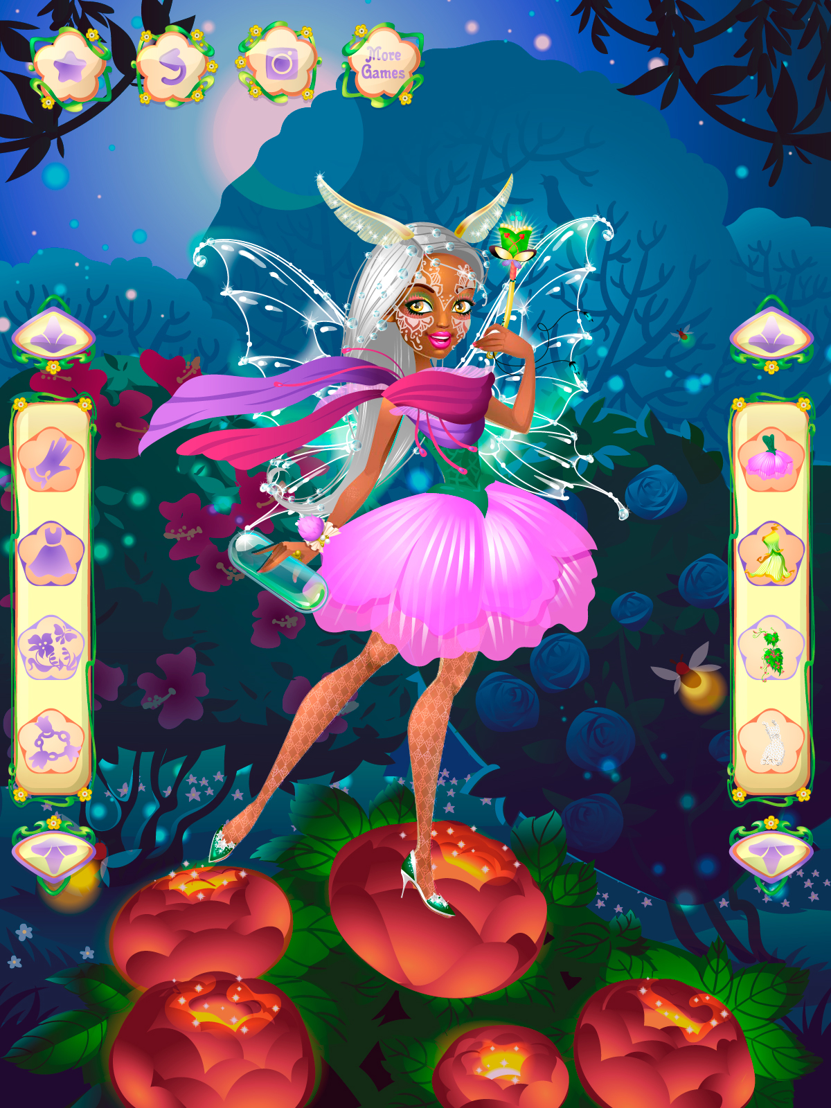 fairy neresta game background fantasy girl Fashion  vector dress