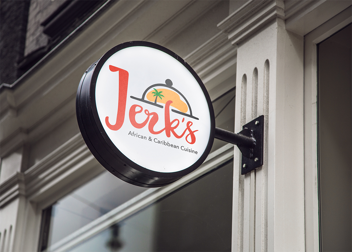 jerks Food  logo branding  Caribbean