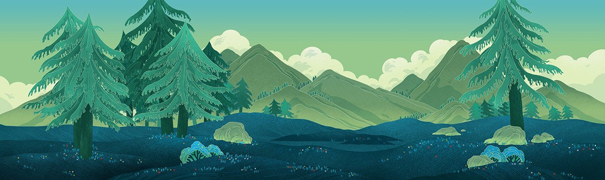 advertisement animation  huawei mountains