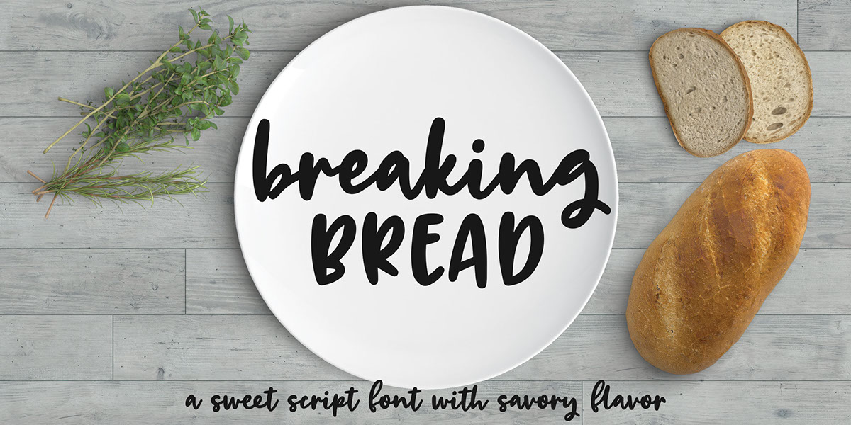 Breaking Bread font Typeface Script cursive handwriting lettering bold Heavy
