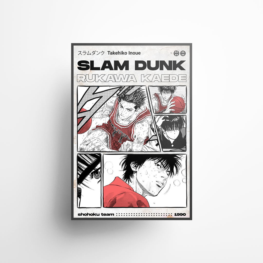 colorização manga poster slam dunk