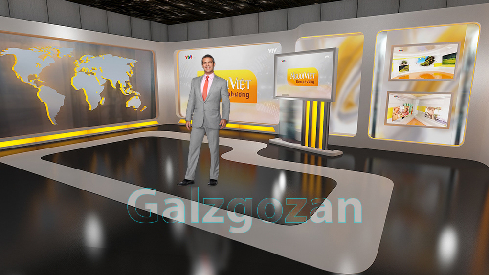 VTV vtv4 news virtual studio design