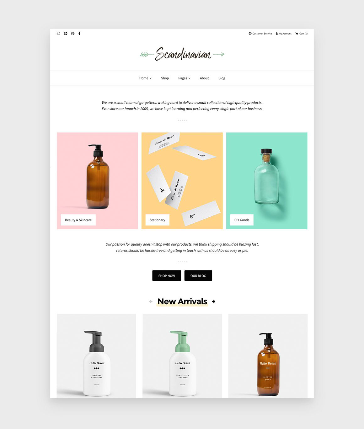 customizer Ecommerce minimal minimalistic Scandinavian design shop store Theme Woocommerce wordpress