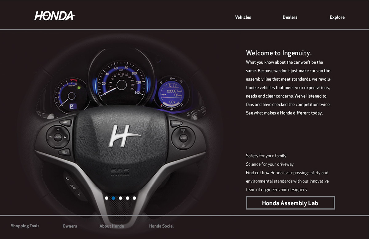 Honda Cars Rebrand automotive   Website print