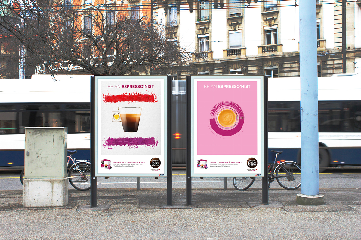 nescafe dolce gusto Coffee espresso art interactive campaign Y&R Geneva Switzerland nestle design