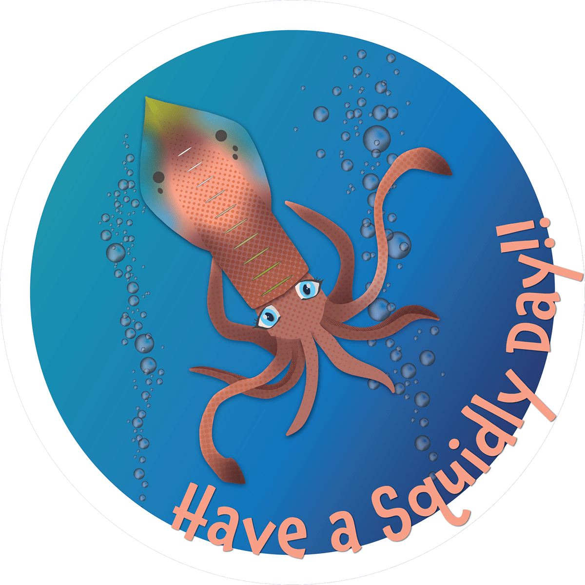 animal Illustrator Squid sticker water