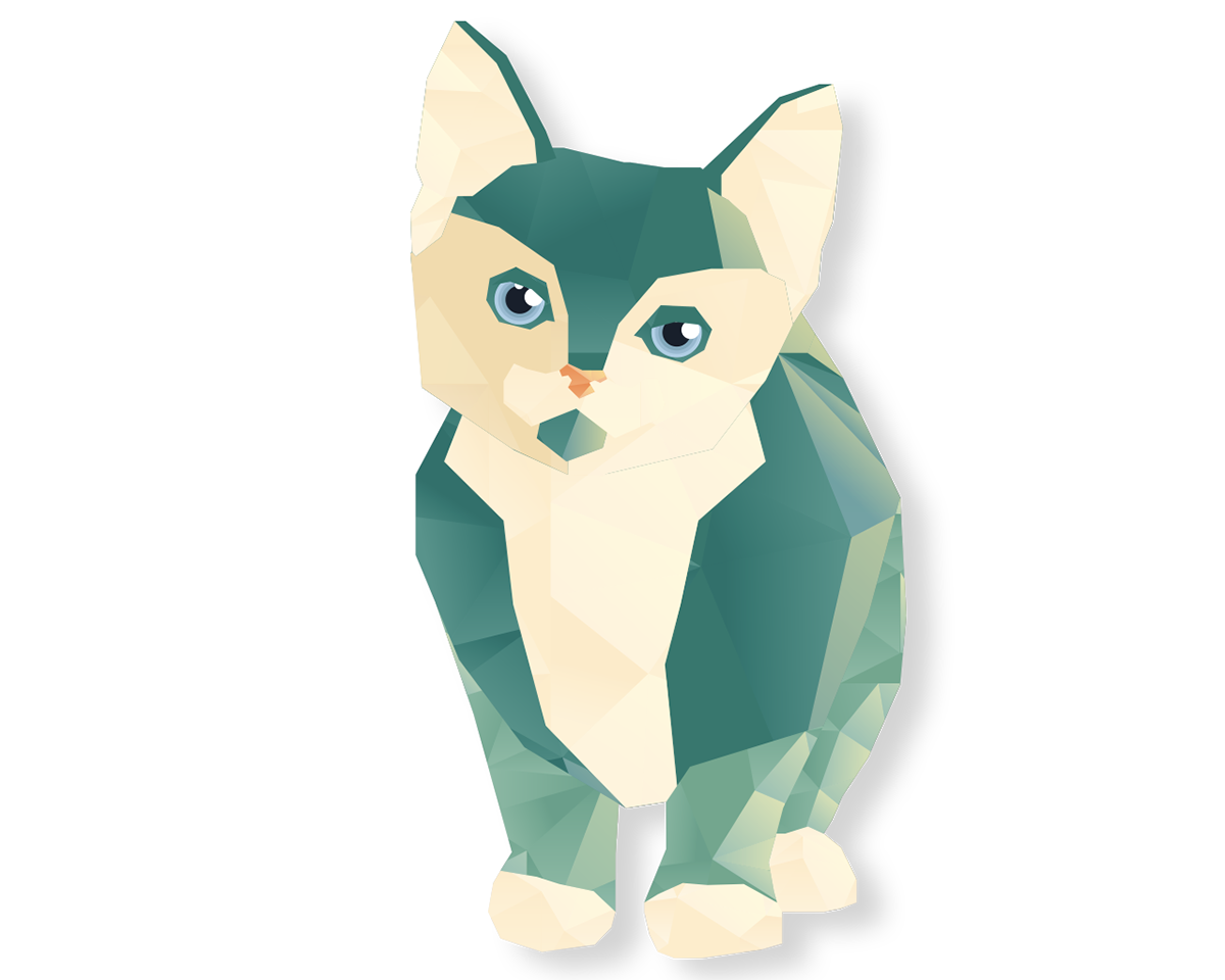 cat low poly low poly animal