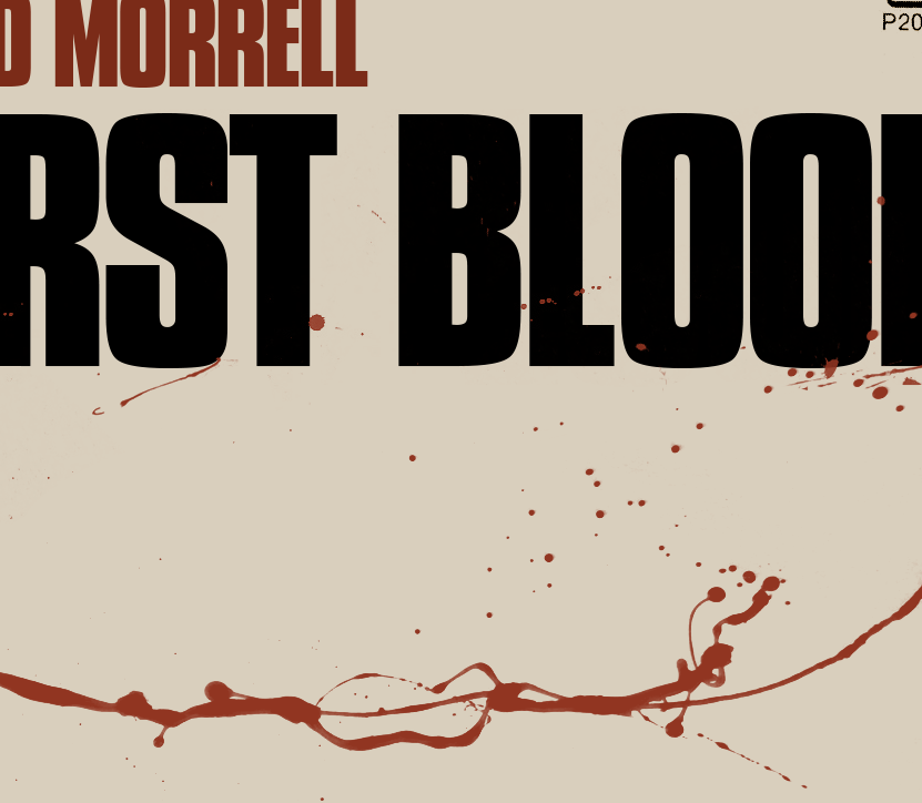 First Blood first blood david morrell Rambo Stallone book cover Retro vintage line art lineart limited color novel Classic