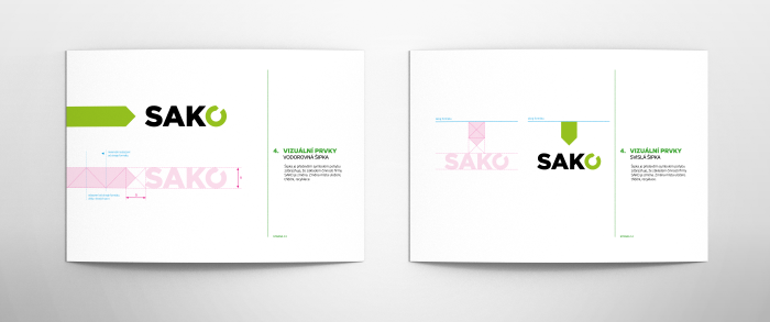 sako SAKO Brno recycling Recycling Park ekology logo Logotype Corporate Identity manual