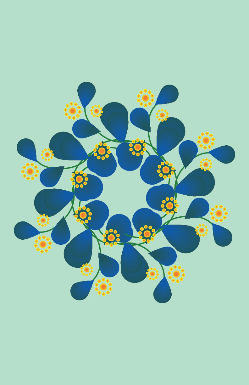 adobe illustrator decorative Digital Art  digital illustration floral flower ornament pattern Plant vector
