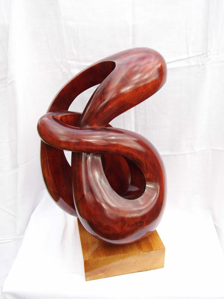 wood red sculpture