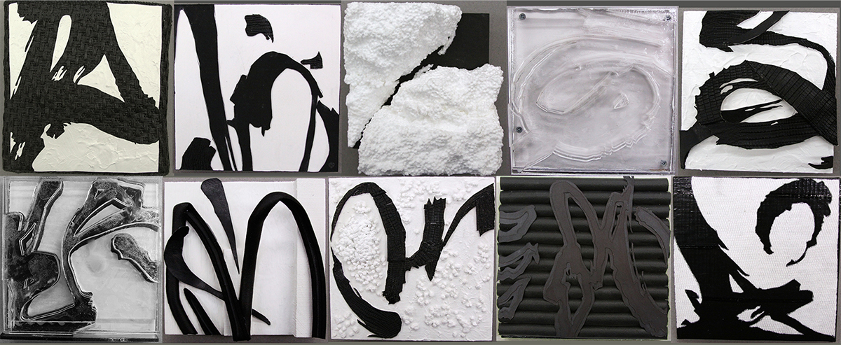 Figure Ground black and white sculpture form study creative writing tactile poetry tactile painting