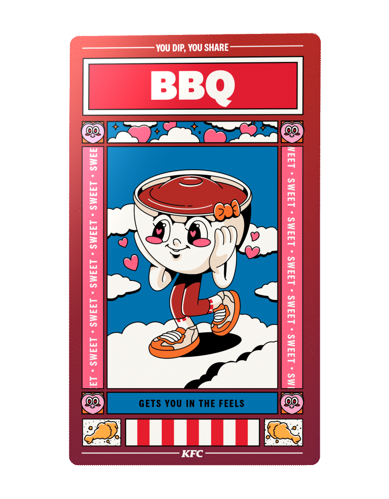 Fast food restaurant Graphic Designer card design game cards card KFC ILLUSTRATION  artwork Character design 