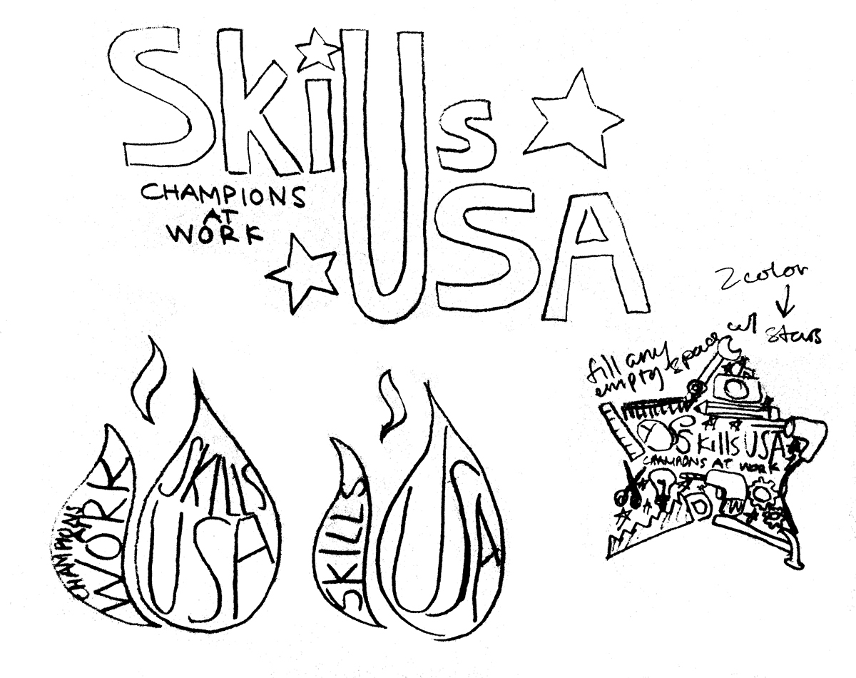 SkillsUSA Apparel decal In production.
