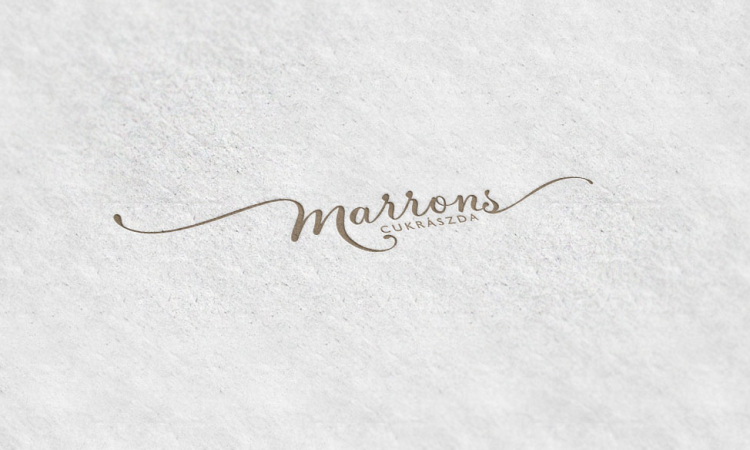 marrons chestnut Patisserie floral flower Stationery stationary logo package brand gold brown elegant Confectionery pastry